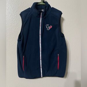 NFL Houston Texans Navy Fleece Vest Men’s SZ- Lg. Great condition.